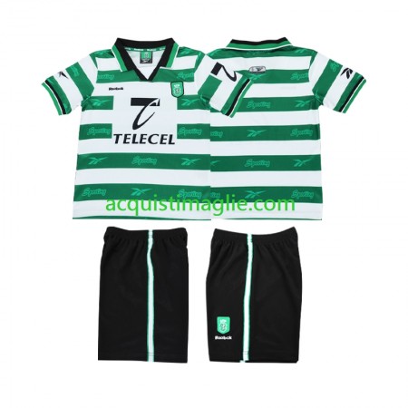 Divisa di Calcio Sporting CP 1999 2000 Retro Bambino Prima Divisa di Calcio Sporting CP 1999 2000 Retro Bambino Prima